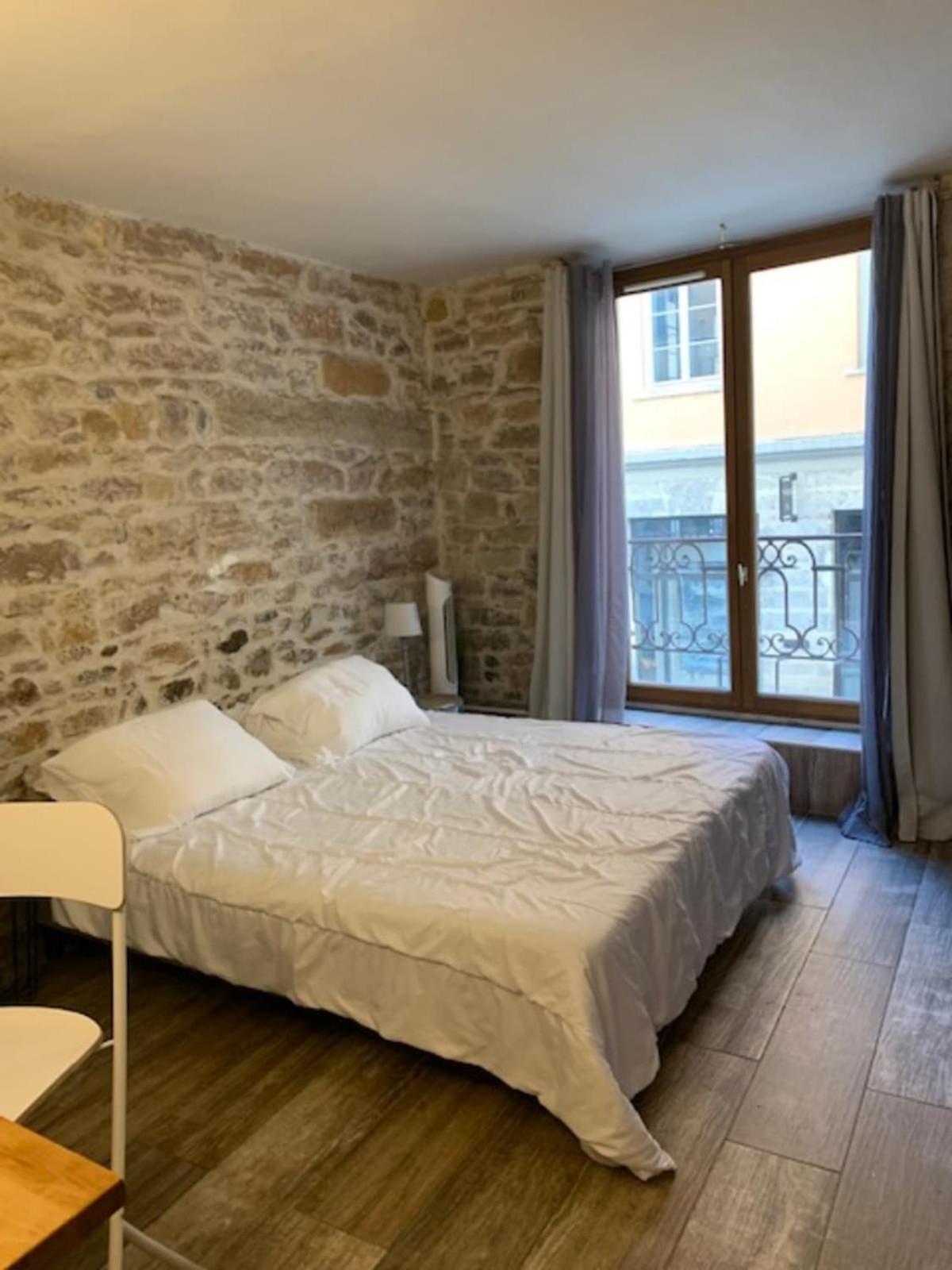 Studio With Exposed Stone Vieux Lyon Exteriér fotografie